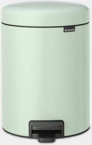 Brabantia NewIcon pedálos hulladékgyűjtő szagmentesen záródó Soft-Close fedél, műanyag tartály, 5L - W méret, acél, jáde zöld - 233883