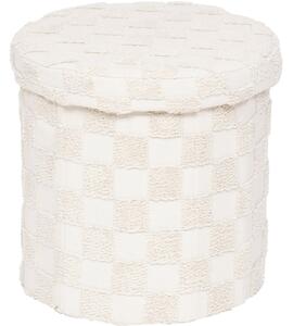 Puff Plegable "pasti" Blanco D38x38cm