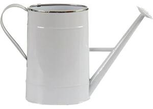 Ibergarden Osłonka na doniczkę w formie konewki, metalowa, biała, wys. 24 cm