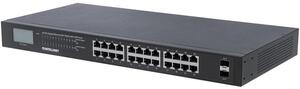 Intellinet 561242 hálózati kapcsoló Beállítást nem igénylő (unmanaged) Gigabit Ethernet (10/100/1000) Ethernet-áramellátás (PoE) támogatása 1U Fekete