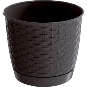 Virágcserép 250 x 219 Mm Sötét Barna RATOLLA Round Prosperplast DRLO250-440U