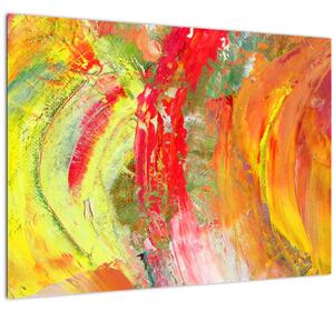 Absztrakció kép - festmény (üvegen) (70x50 cm)