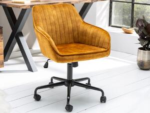 Turin Velvet irodai szék sárga