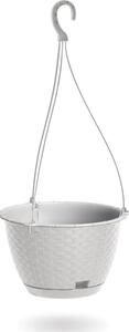 Macetero Colgante Ratolla Round W 4,85l, 243x243x160mm Blanco
