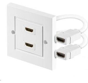 PREMIUMCORD Fali lemez 2x HDMI Fali aljzat
