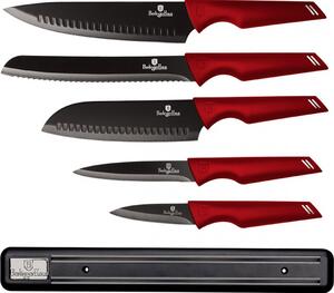 BerlingerHaus BH/2694 Metallic Line Burgundy Edition Késkészlet - Rozsdamentes Acél, Piros