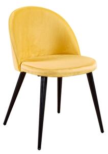 Velvet szék sárga