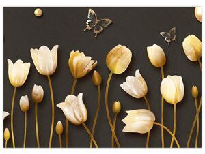 Kép - Tulipánok - absztrakt (70x50 cm)