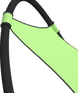 VidaXL zöld acélvázas és textilén szövet hintázó napozóágy kerékkel