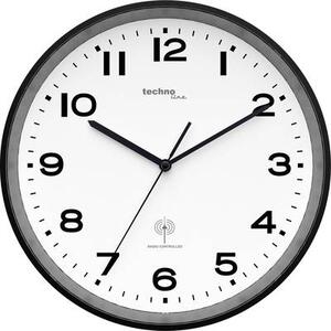 Techno Line (WT 8500-3 schwarz) Rádiójel vezérlésű Falióra 30 cm x 4.1 cm Fekete