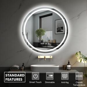 IREDA Fürdőszobai tükör világítással 70 cm hangszóró