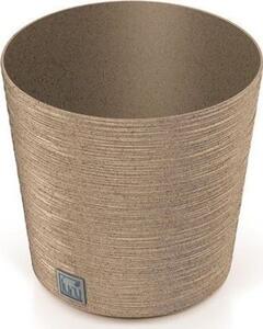 Prosperplast FURU ROUND LOW ECO WOOD kaspó 30 cm naturo