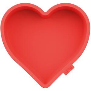 LÉKUÉ Heart Cake Mould szív alakú szilikon tortaforma piros 884504