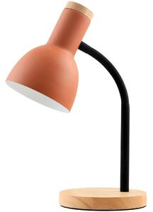 Italux Senza TB-37263-OG lampa biurkowa lampka 1x5W E27 drewno/pomarańczowa