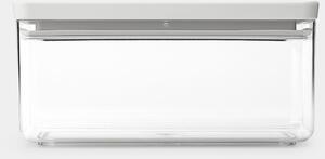 Brabantia tárolóedény 1,5L, egymásra rakható, légmentes záródás, lapos, szögletes, világosszürke, átlátszó műanyag tartály - 230608