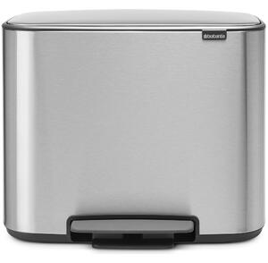 BRABANTIA Bo Pedal Bin pedálos szelektív hulladékgyűjtő szagmentesen záródó Soft-Close fedél műanyag tartály 11+23L - X+J méret r.m. acél selyem ujjlenyomatmentes - 121241