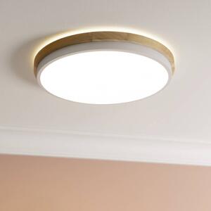 Brilliant Baarlo LED-es mennyezeti lámpa LED Fixen beépített LED-es 24 W Fehér (matt), Fa (G80845/75)