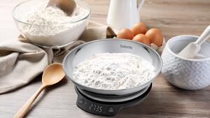 SALENTE Rimare konyhai mérleg digitális 5kg rozsdamentes acél tál Fekete