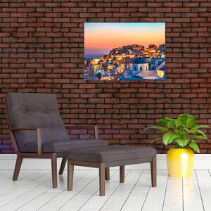 Kép - Santorini alkonyatkor (70x50 cm)