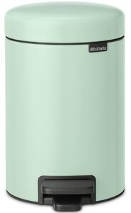 BRABANTIA NewIcon pedálos hulladékgyűjtő szagmentesen záródó Soft-Close fedél műanyag tartály 3L - V méret acél jáde zöld - 233869