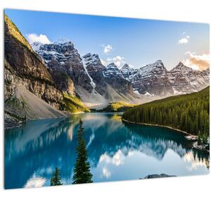 Kép - Kanada, Banff Nemzeti Park, Moraine Lake (üvegen) (70x50 cm)