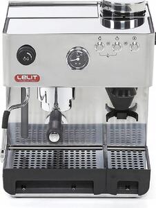 Lelit Anita PL 42 EM Manuális eszpressó kávéfőző, Manométer, Örlő, 15bar, Rozsdamentes acél ház, 1000W, Fekete/Ezüst