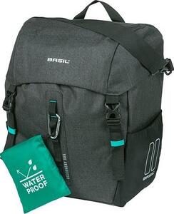 Basil Bolsa Discovery 365d L Hook-on 20l Impermeable Poliester Negro Con Reflectantes (30x17x36 Cm)