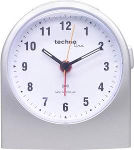 Rádiójel vezérelt analóg ébresztőóra, ezüst, Techno Line WT 753