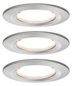 Fürdőszobai beépíthető lámpa 3 részes készlet LED LED 19.5 W IP44 Paulmann Nova Nemesacél (matt)