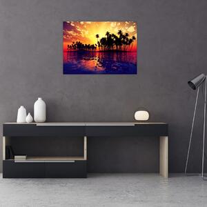 Egy sziget képe naplementekor (70x50 cm)