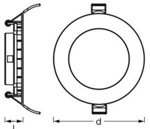 Osram Downlight Slim Set 3 x 120mm 3000K LED-es kültéri fali lámpa 8.00 W Fehér (4099854445903)