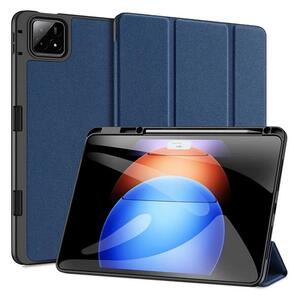 Dux Ducis DOMO tok álló, bőr hatású (aktív FLIP, oldalra nyíló, TRIFOLD, asztali tartó, ceruza tartó) SÖTÉTKÉK Xiaomi Pad 6S Pro (GP-157401)
