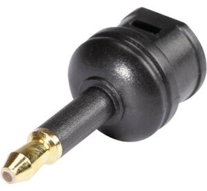 Hicon Digitális optikai audio adapter, 1x 3,5 mm-es optikai dugó - 1x Toslink aljzat, fekete, (POF-711)