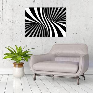 Absztrakt kép zebra csíkokkal (70x50 cm)