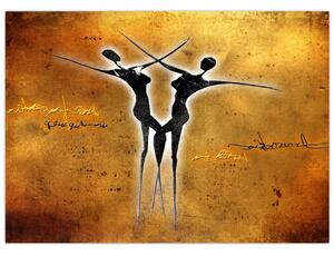 Festmény képe egy táncoló párról (70x50 cm)