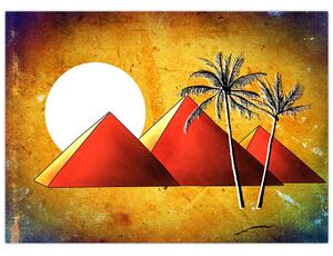 Festett egyiptomi piramisok képe (70x50 cm)