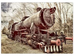 A mozdony történelmi képe (70x50 cm)