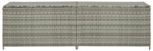 VidaXL szürke polyrattan kerti tárolóláda 200 x 50 x 60 cm