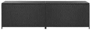 VidaXL fekete polyrattan kerti tárolóláda 200 x 50 x 60 cm