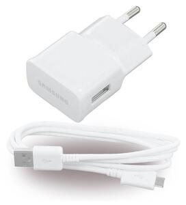SAMSUNG hálózati töltő USB aljzat (5V / 1000mA + ECB-DU4AWE microUSB kábel) FEHÉR (ETA0U83EWE_ECB-DU4AWE)
