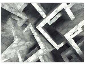 Absztrakt kép kocka (70x50 cm)