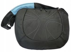 *Natec Impress Orange Black - Blue, czarno-niebieska torba na laptopa 15,4", IM-ORA-B-154