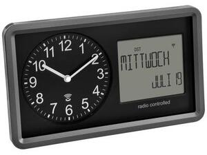 TFA Dostmann (60.3552.01) Rádiójel vezérlésű Rádiójel vezérlésű óra 254 mm x 44 mm x 152 mm Fekete