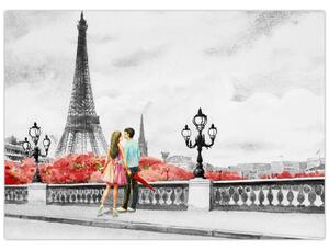 Kép - szerelmesek Párizsban (70x50 cm)