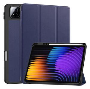 Gigapack Tok álló, bőr hatású (aktív FLIP, oldalra nyíló, TRIFOLD, asztali tartó, ceruza tartó) SÖTÉTKÉK Xiaomi Pad 7 Pro / Pad 7 " csomagolás" (GP-168361)