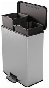 Curver Deco bin duo 2x26 literes Pedálos műanyag szemetes - Szürke