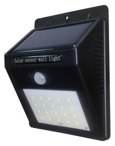 Optonica LED napelemes fali lámpa 0.75W IP54 fekete ház 6000K (WL2-A6 / 7405)