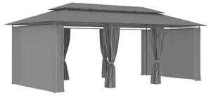 VidaXL antracitszürke pavilon függönyökkel 600 x 298 x 270 cm