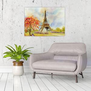 Festett kép az Eiffel-torony (70x50 cm)