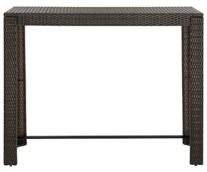VidaXL barna polyrattan kerti bárasztal 140,5 x 60,5 x 110,5 cm